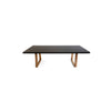 1.8m Sierra Rectangular Dining Table | Ebony Black with Light Honey Acacia Legs - www.elkstone.com.au