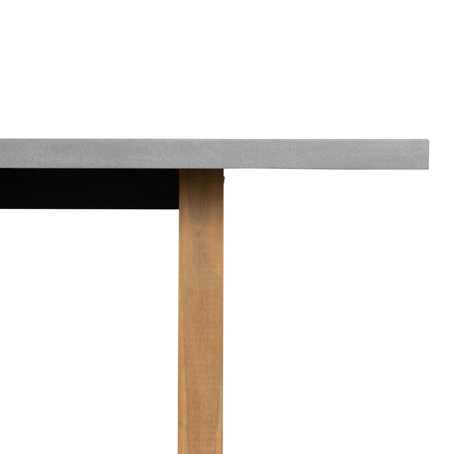 2.4m Sierra Rectangular Dining Table | Pebble Grey with Light Honey Acacia Wood Legs | 10% Off - www.elkstone.com.au