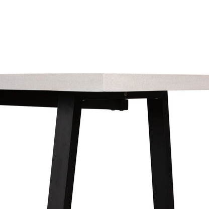 2.0 Sierra Rectangular Dining Table Beach with Black powder coated legs - www.elkstone.com.au