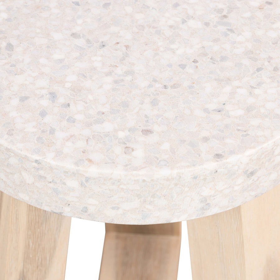 Small Coffee/ Side Table Ivory Coast eTerrazzo- Ivory wash legs. - www.elkstone.com.au