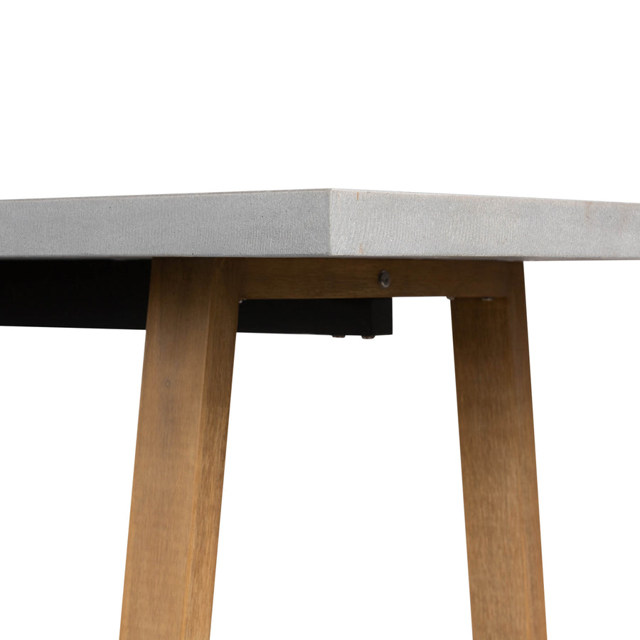 2.4m Sierra Rectangular Dining Table | Pebble Grey with Light Honey Acacia Wood Legs | 10% Off - www.elkstone.com.au