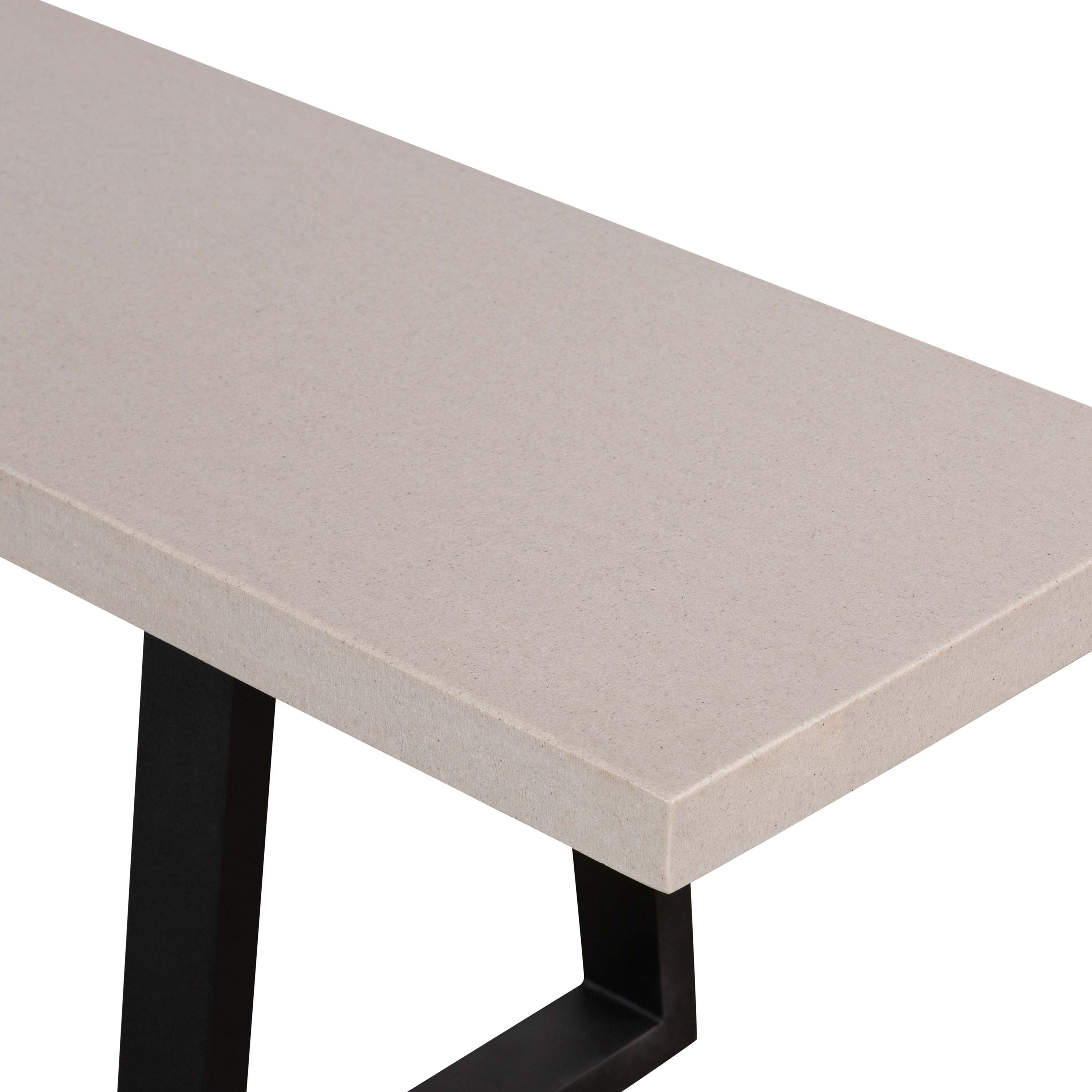 1.85m Beach Sierra Bench Seat| Black Powder Coated legs - www.elkstone.com.au