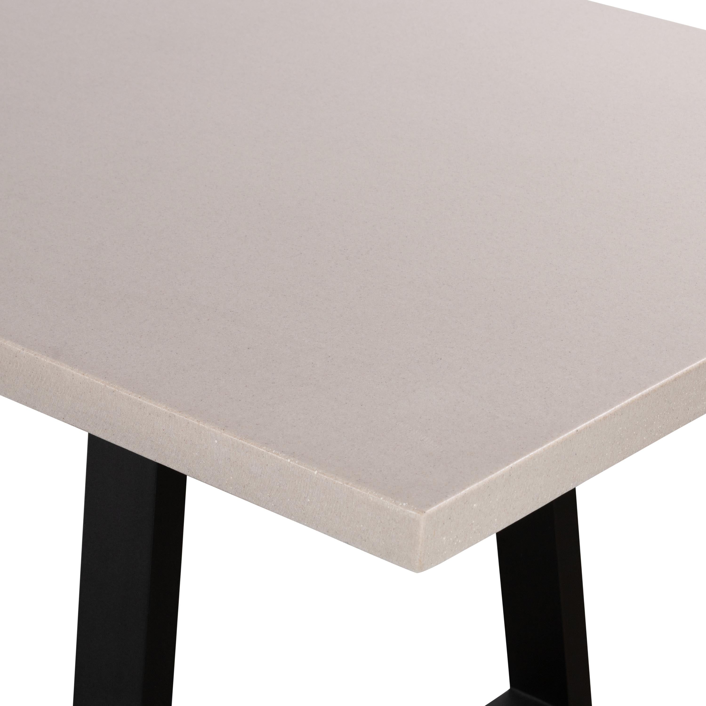 3m Elkstone Beach Dining Table with 2 Bench seats with Black Powder Coated legs - www.elkstone.com.au