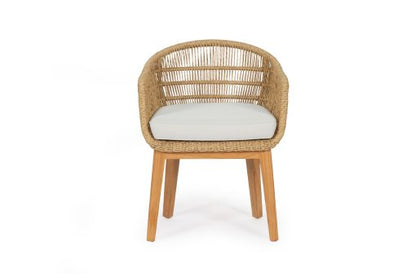 Bambry Arm Chair Natural |Teak Frame - Indoor / Outdoor - www.elkstone.com.au