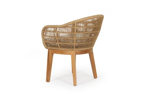 Bambry Arm Chair Natural |Teak Frame - Indoor / Outdoor - www.elkstone.com.au