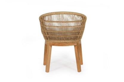 Bambry Arm Chair Natural |Teak Frame - Indoor / Outdoor - www.elkstone.com.au