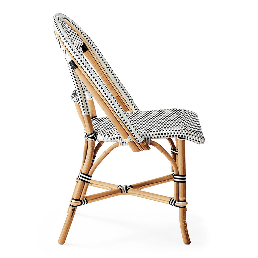 Whitby Black Side chair | Rattan Frame and seat - www.elkstone.com.au