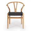 Kiamba Wishbone Dining Chair |Black cord Seat Teak Wood  frame - www.elkstone.com.au