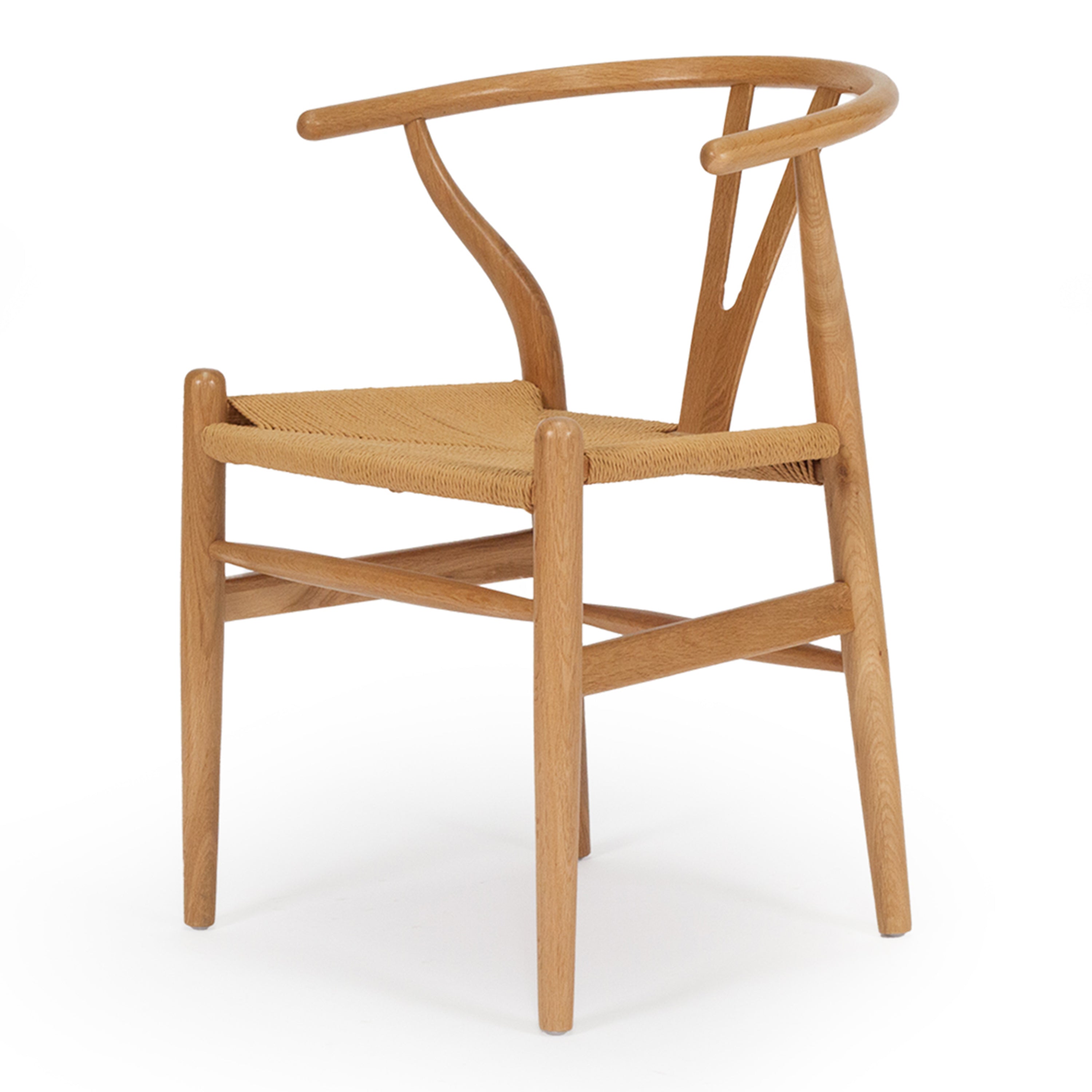 Kiamba Wishbone Dining Chair| Natural Cord and Teak Wood Frame - www.elkstone.com.au