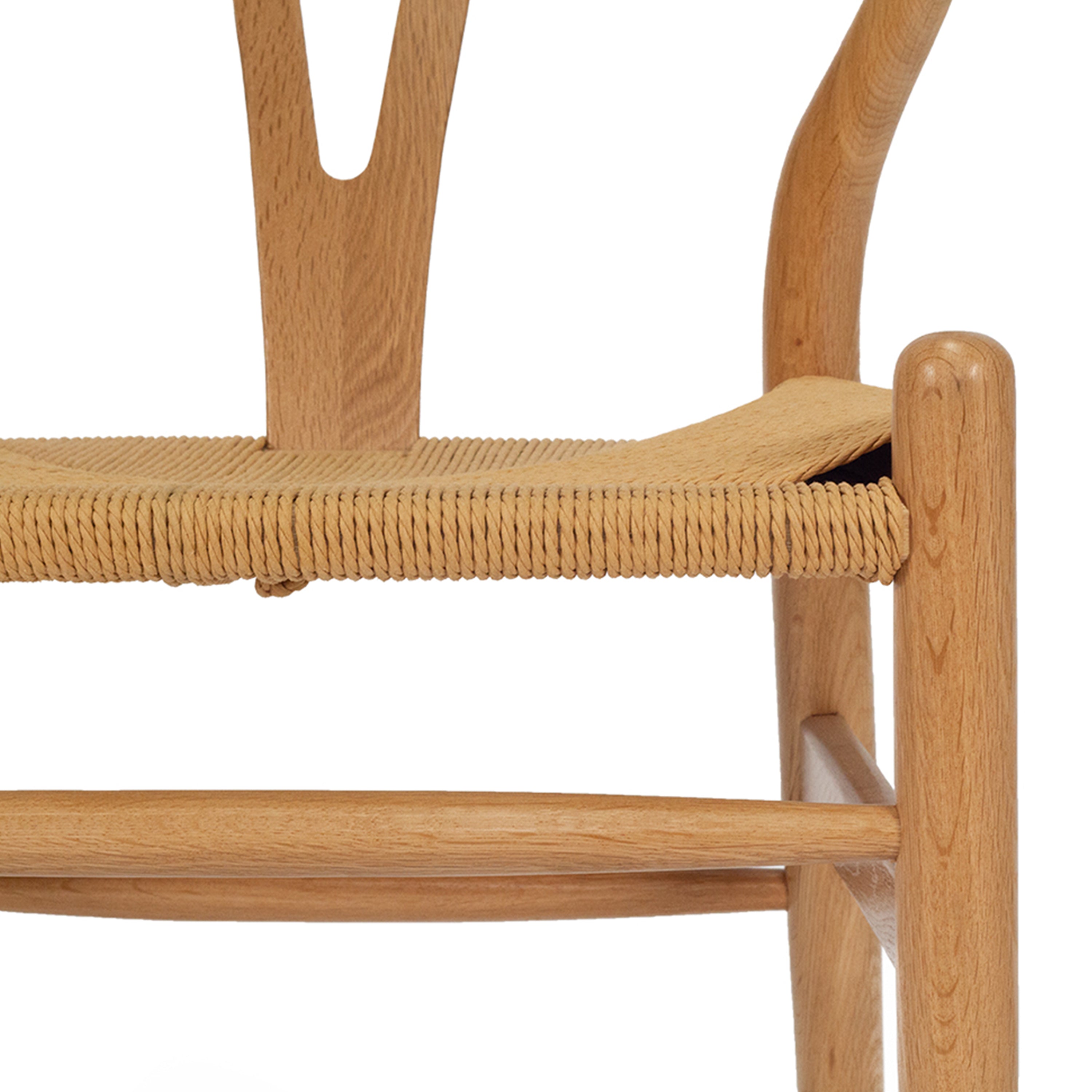 Kiamba Wishbone Dining Chair| Natural Cord and Teak Wood Frame - www.elkstone.com.au