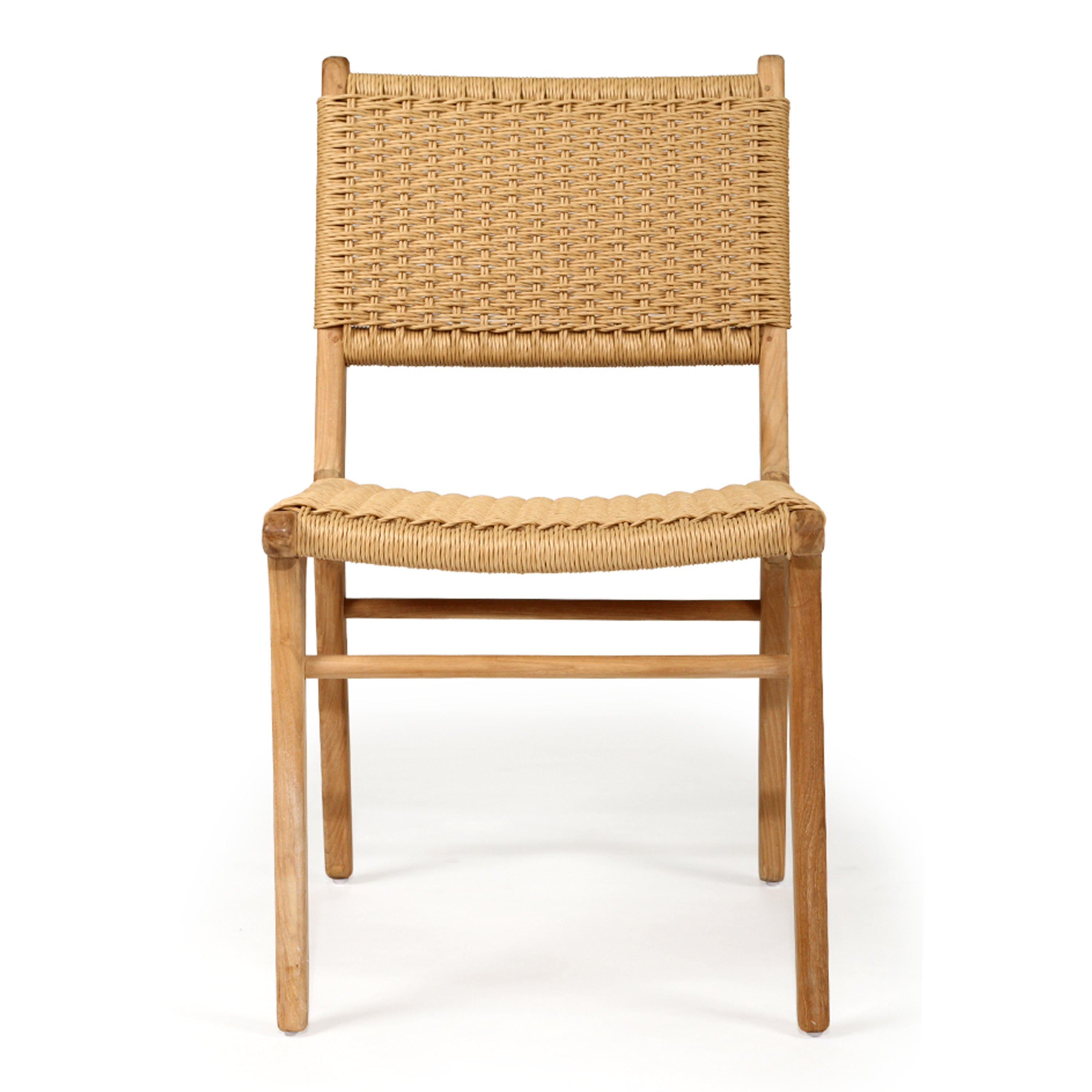 Fraser Dining Chair | Sand woven cord with Teak wood Legs - www.elkstone.com.au