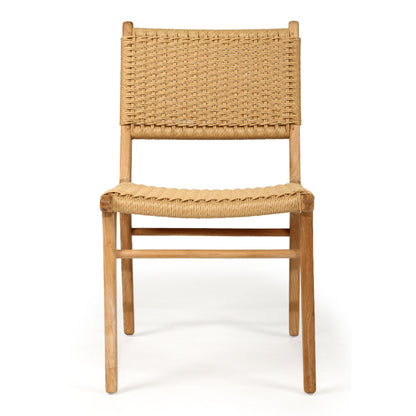 Fraser Dining Chair | Sand woven cord with Teak wood Legs - www.elkstone.com.au