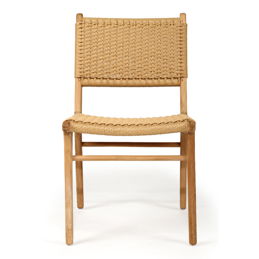 Fraser Dining Chair | Sand woven cord with Teak wood Legs - www.elkstone.com.au