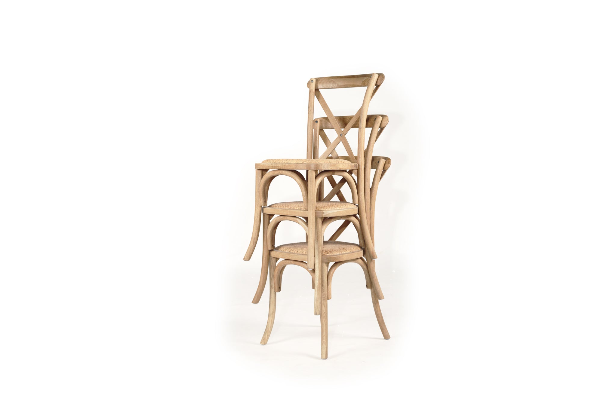 Stackable Paris Cross back Chair- Natural Oak - www.elkstone.com.au