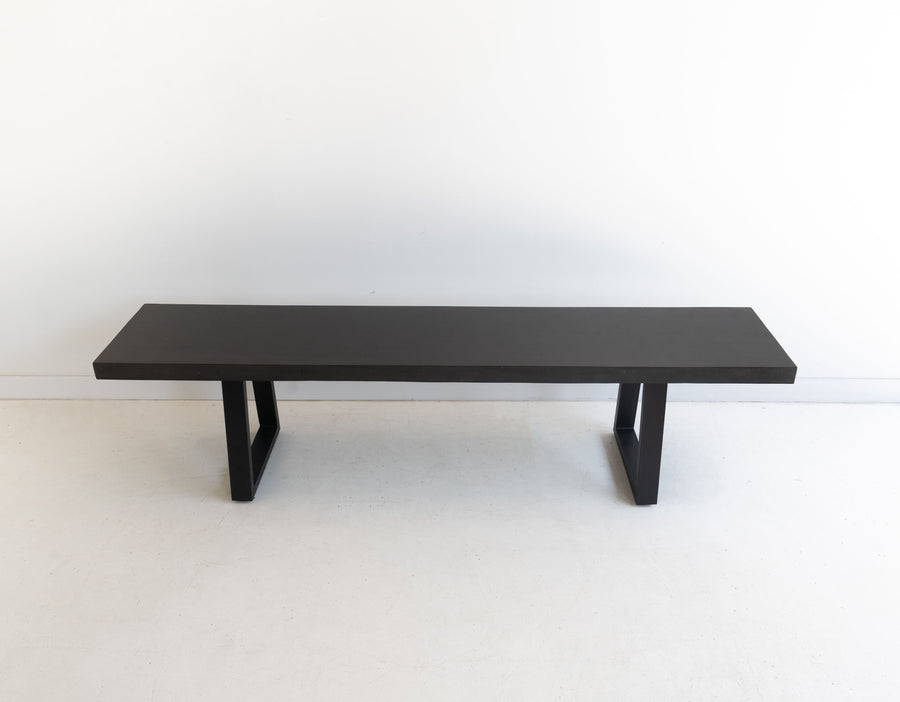 2.25m eTerrazzo Rich Umber bench Seat| Norwegian brown Acacia Timber legs - www.elkstone.com.au