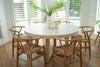 1.4 Ivory Coast eTerrazzo Dining Table with Ivorywash acacia timber legs|6 chairs - www.elkstone.com.au