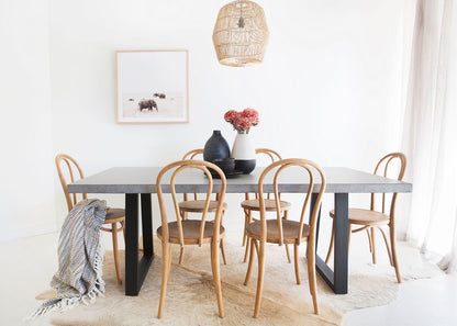 2.0 Sierra Rectangular table BEACH Top| Light Honey legs - www.elkstone.com.au