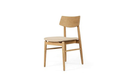 Harvey Dining Chair- Natural Oak with Padded Seat - www.elkstone.com.au