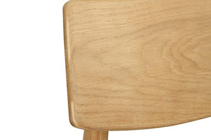 Harvey Dining Chair- Natural Oak with Padded Seat - www.elkstone.com.au