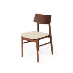 Harvey Dining Chair- Walnut Timber frame with cushioned seat - www.elkstone.com.au