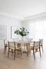 1.6 Ivory Coast eTerrazzo Dining Table and 6 Leather/Teak chairs - setting - www.elkstone.com.au