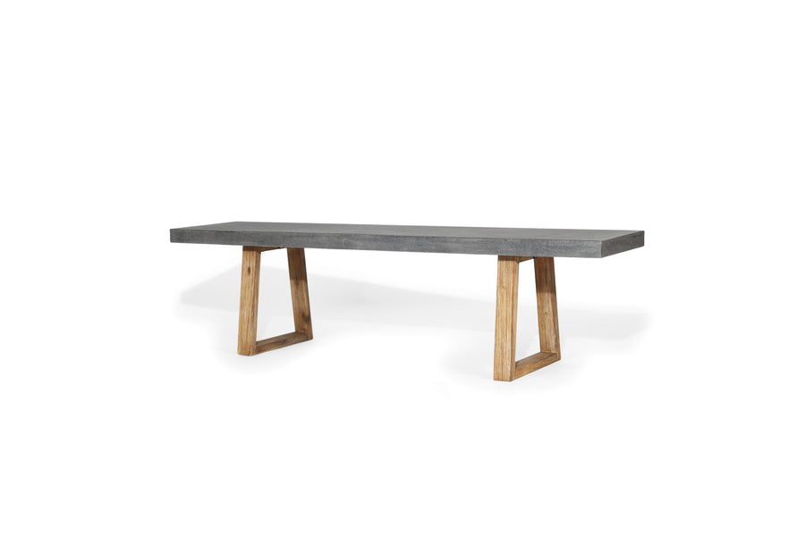 2.25 Sierra Bench Seat | Speckled Grey with Light Honey Acacia Legs - www.elkstone.com.au