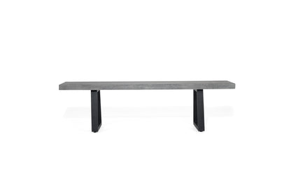2.25 Sierra Bench Seat | Speckled Grey with Matte Black Powder Coated Legs - www.elkstone.com.au