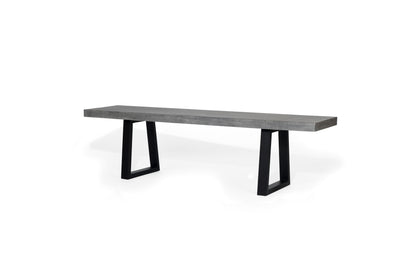 2.25 Sierra Bench Seat | Speckled Grey with Matte Black Powder Coated Legs - www.elkstone.com.au