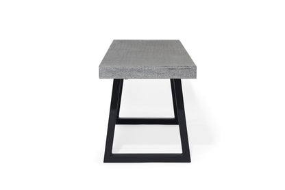 2.25 Sierra Bench Seat | Speckled Grey with Matte Black Powder Coated Legs - www.elkstone.com.au