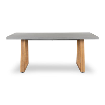 1.6m Sierra Rectangular Elkstone Dining Table| Pebble Grey with Light Honey Acacia Legs - www.elkstone.com.au