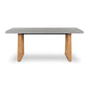 1.6m Sierra Rectangular Elkstone Dining Table| Pebble Grey with Light Honey Acacia Legs - www.elkstone.com.au