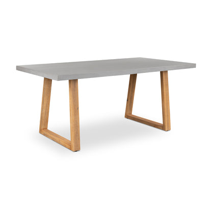 1.6m Sierra Rectangular Elkstone Dining Table| Pebble Grey with Light Honey Acacia Legs - www.elkstone.com.au