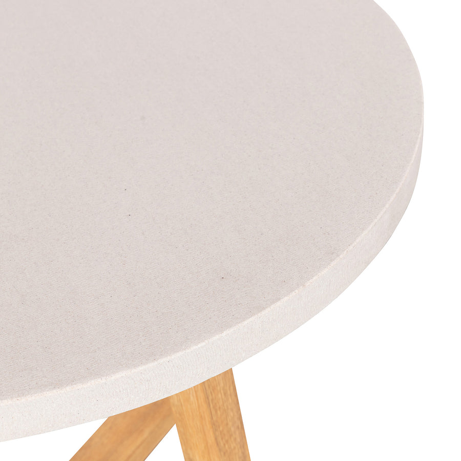 1.0 Alta Round Elkstone Dining Table Beach\ Light Honey Acacia Legs - www.elkstone.com.au