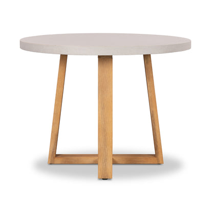 1.2m Alta Round Dining Table | Beach with Light Honey Legs - www.elkstone.com.au