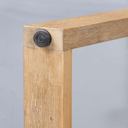 3.0m Sierra Rectangular Dining Table | Pebble Grey with Light Honey Acacia Wood Legs - www.elkstone.com.au