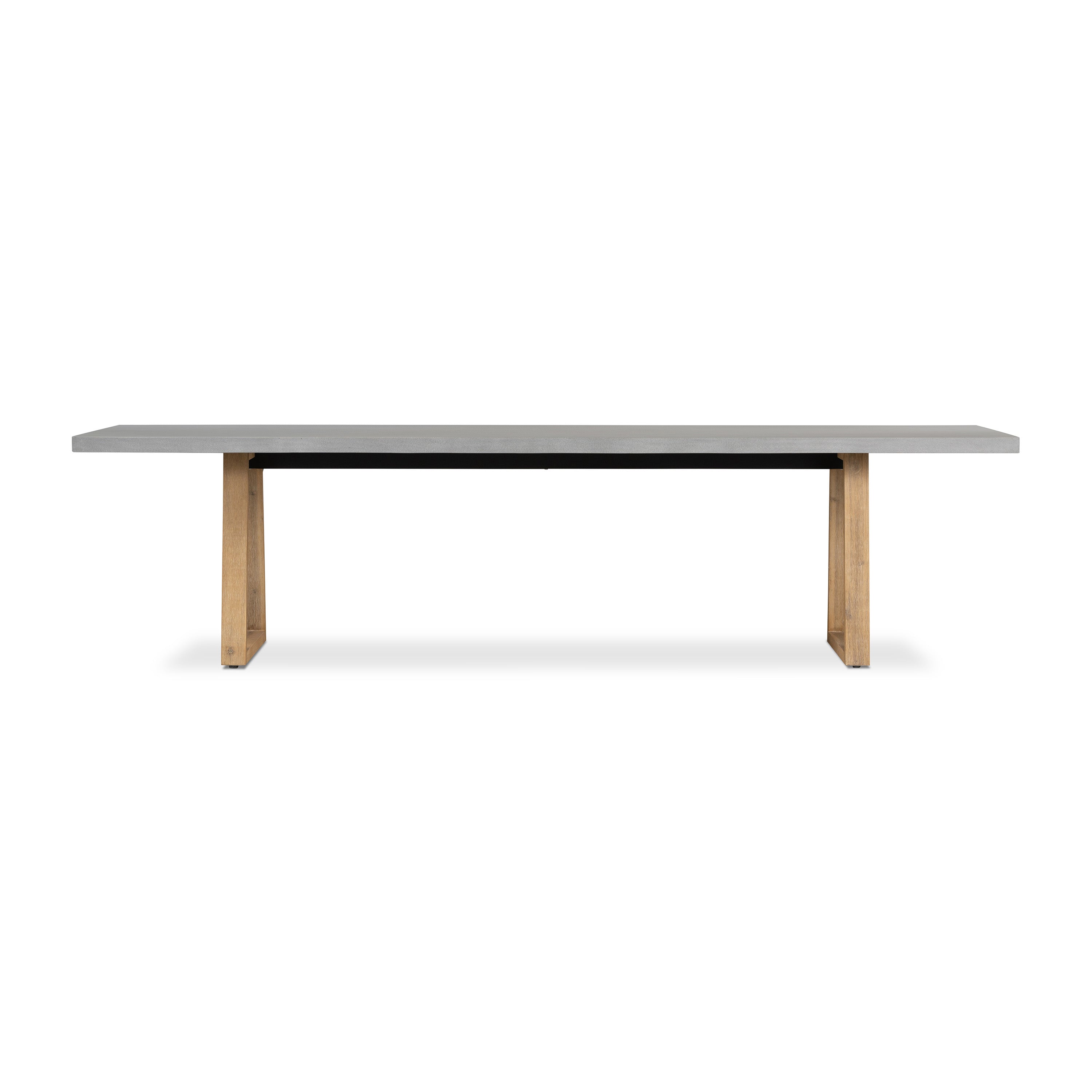 3.0m Sierra Rectangular Dining Table | Pebble Grey with Light Honey Acacia Wood Legs - www.elkstone.com.au