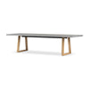 3.0m Sierra Rectangular Dining Table | Pebble Grey with Light Honey Acacia Wood Legs - www.elkstone.com.au
