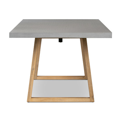 3.0m Sierra Rectangular Dining Table | Pebble Grey with Light Honey Acacia Wood Legs - www.elkstone.com.au