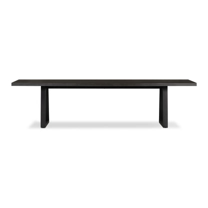3.0m Sierra Rectangular Dining Table | Ebony Black with Black Metal Legs | 10% Off - www.elkstone.com.au
