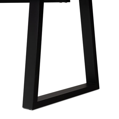 2.4m Sierra Rectangular Dining Table | Ebony Black with Black Metal Legs - www.elkstone.com.au