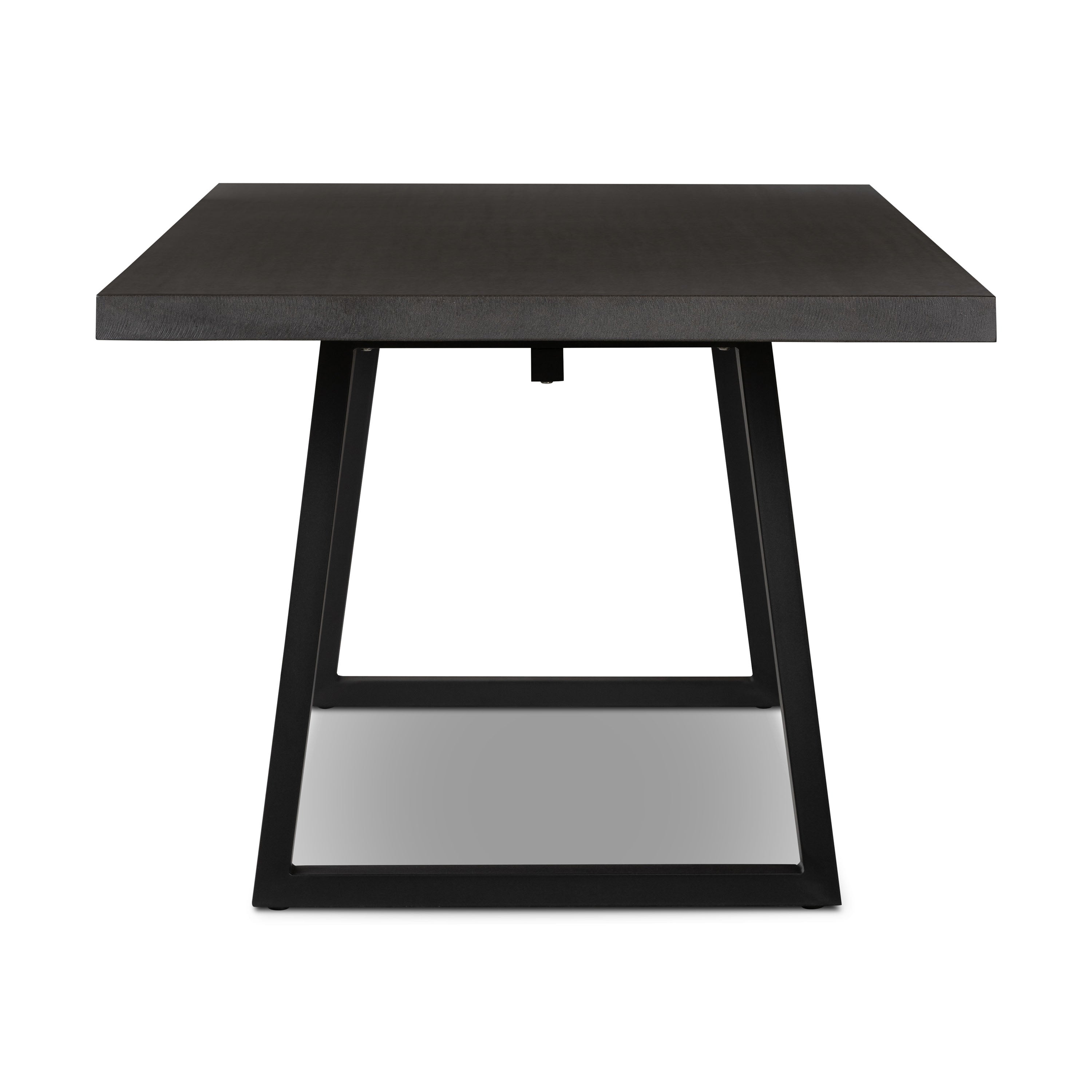 2.4m Sierra Rectangular Dining Table | Ebony Black with Black Metal Legs - www.elkstone.com.au