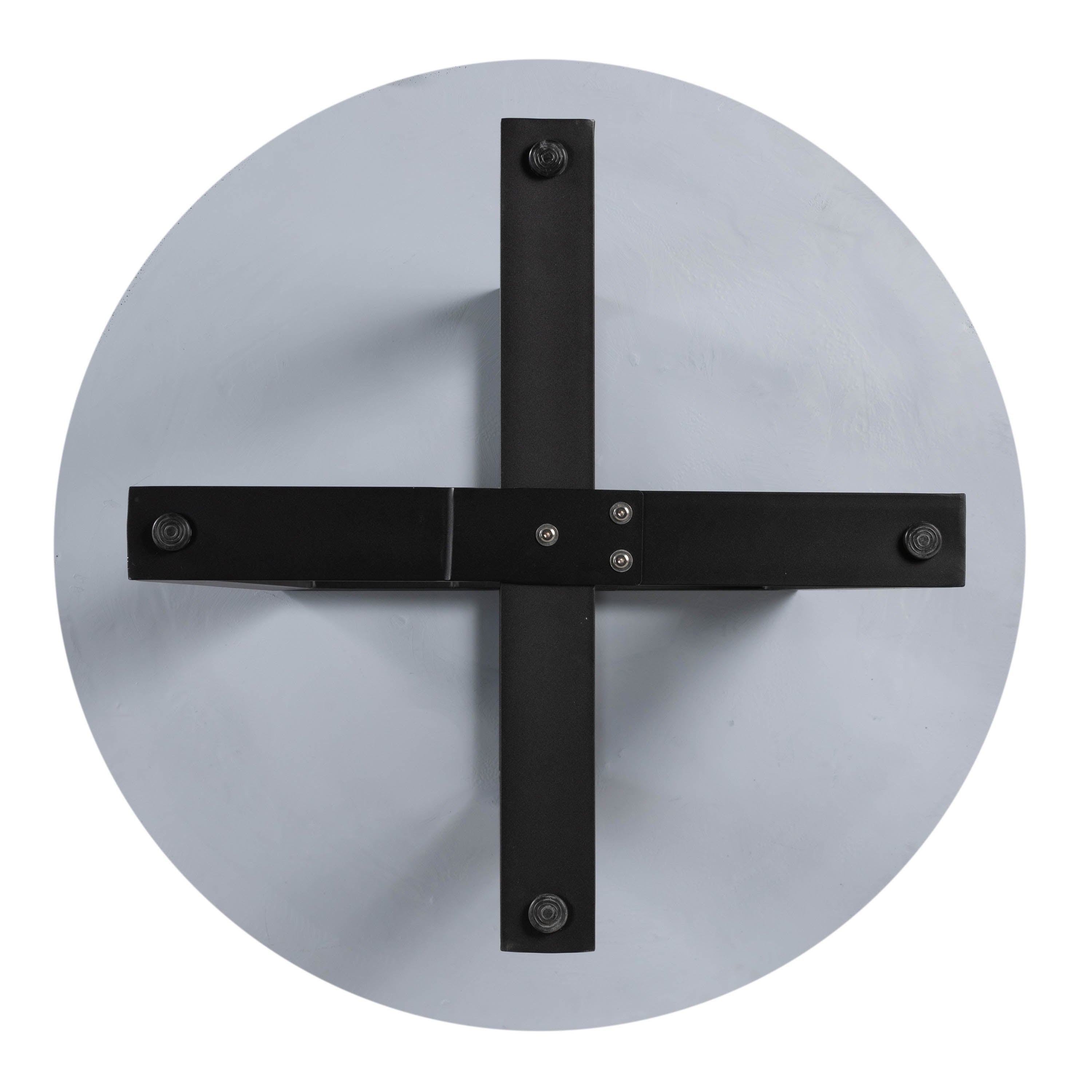 1.0m Alta Round Dining Table | Beach with Black Metal Legs - www.elkstone.com.au