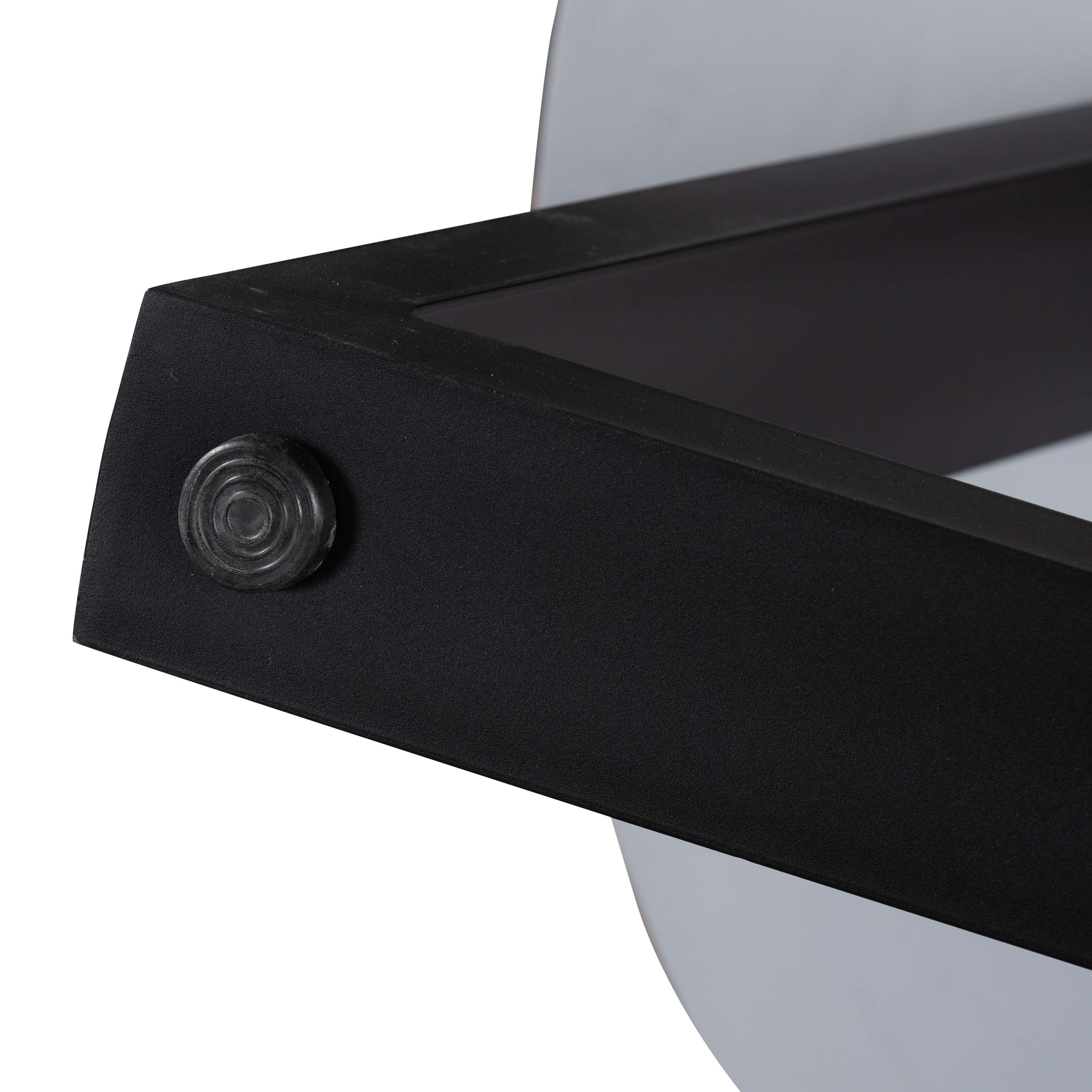 1.0m Alta Round Dining Table | Beach with Black Metal Legs - www.elkstone.com.au