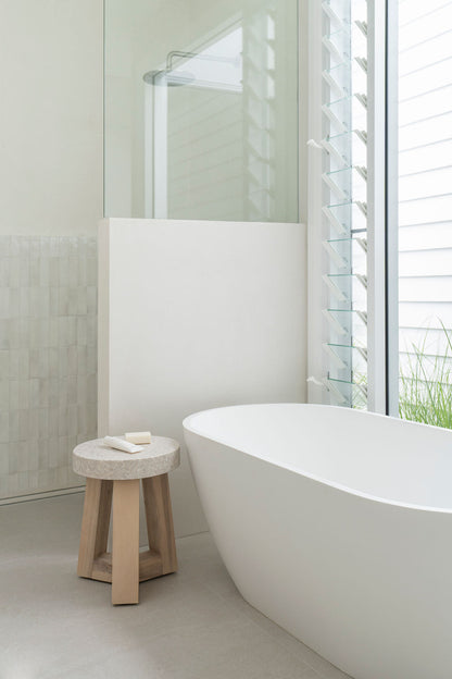 Small Coffee/ Side Table Ivory Coast eTerrazzo- Ivory wash legs. - www.elkstone.com.au