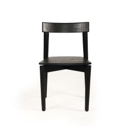 Onyx Dining Chair - Black Teak wood - www.elkstone.com.au