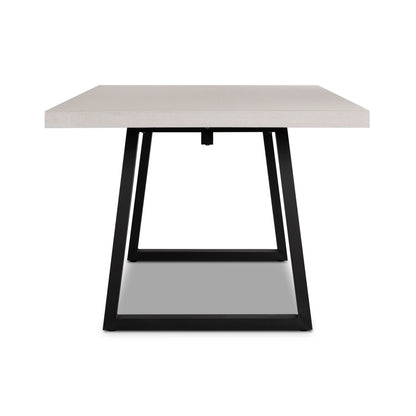 1.6m Sierra Rectangular Dining Table| BEACH top with Black Powder Coated legs - www.elkstone.com.au