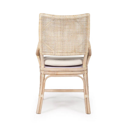 Kimberley Dining Chair - Whitewash Rattan - www.elkstone.com.au
