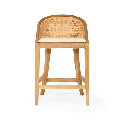 Manley Dining Chair| Natural Rattan and Timber - www.elkstone.com.au