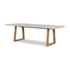 1.6m Sierra Rectangular DiningTable| BEACH with Light Honey Acacia Legs - www.elkstone.com.au