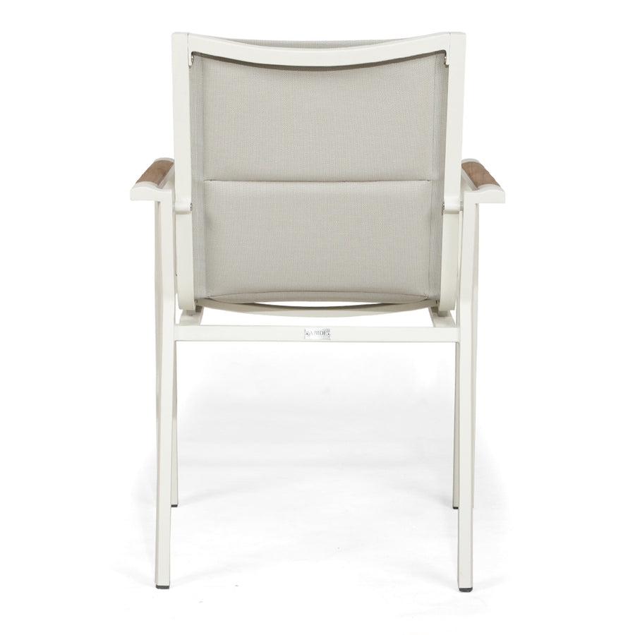 Flaxton Ivory Stackable outdoor chairs - set of 4 chairs - www.elkstone.com.au